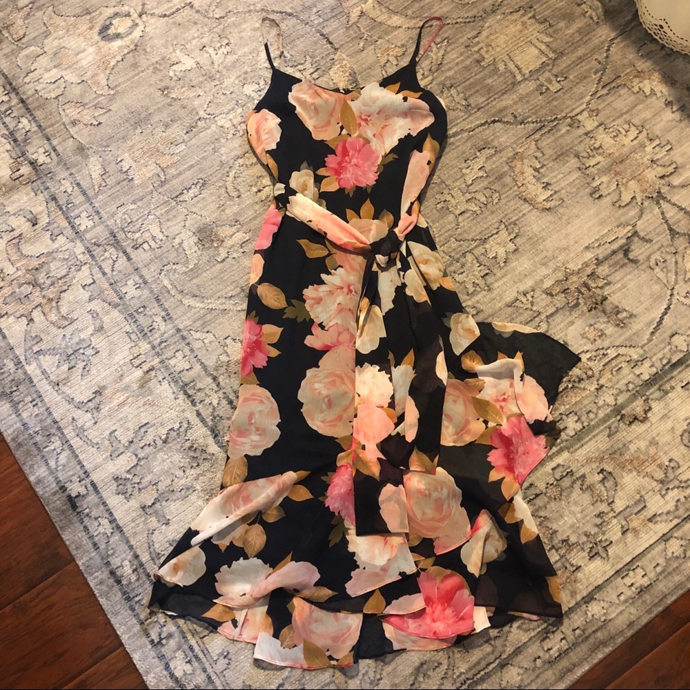 Karl Lagerfeld Paris Floral Chiffon Dress